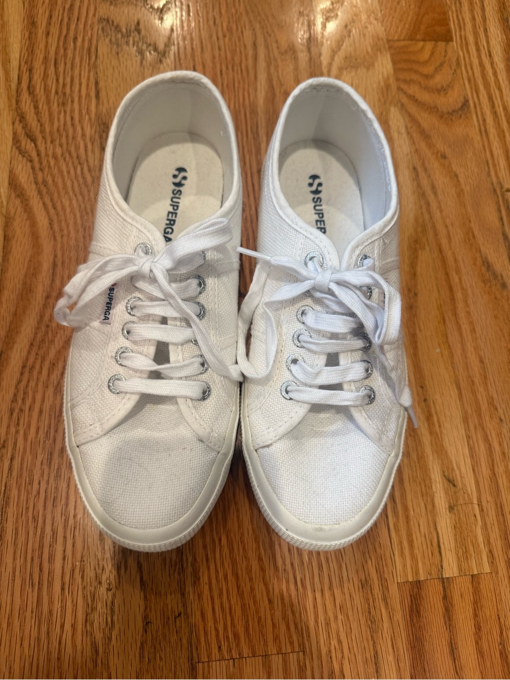 Superga White Canvas Low-Top Sneakers